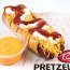 Perro Pretzel Con Tocino Y Queso