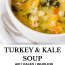 Sopa De Col Rizada Y Pavo